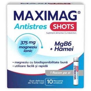 MaxiMag Antistress Shots, 10 vials, Zdrovit
