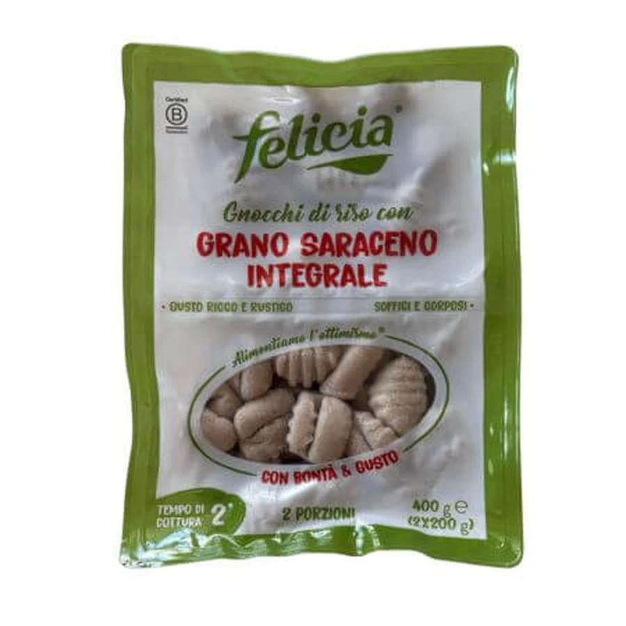 Rijstnocchi met volkoren boekweit, 2x200 g, Felicia