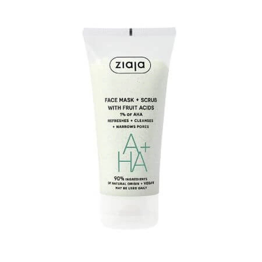 Gesichtsmaske und Peeling mit AHA, 55 ml, Ziaja