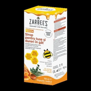 Jarabe para la tos y el dolor de garganta, 2 años+, 150 ml, Zarbee's