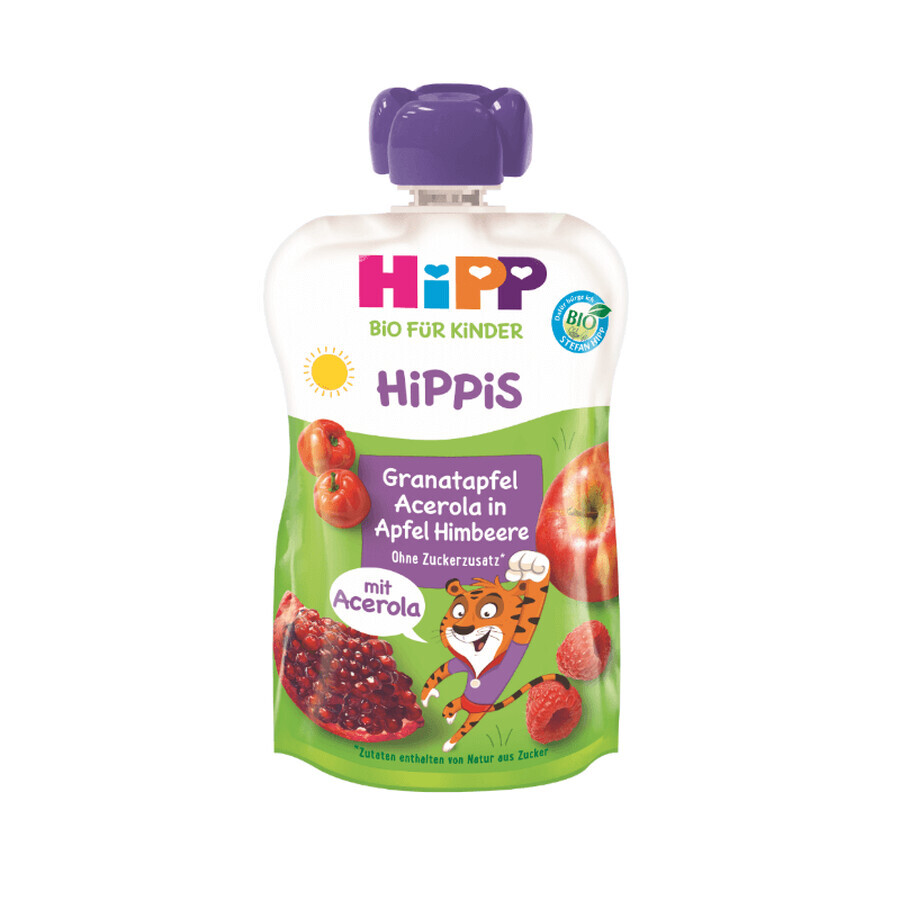 Acquista Purea di frutta con melograno, acerola, mela e lampone Hippis, 100 g, Hipp Purea di frutta con melograno, acerola, mela e lampone Hippis, 100 g, Hipp