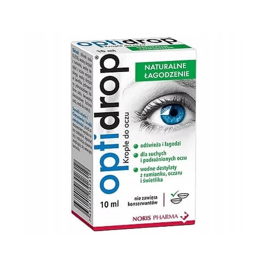 Optidrop Gouttes oculaires naturelles apaisantes, 10 ml