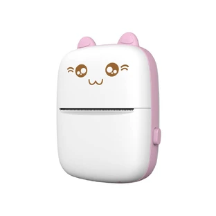 Mini cat thermal printer HURC9 - pink