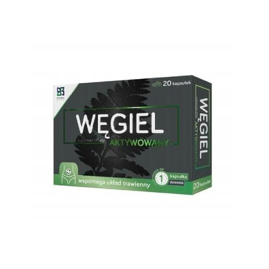 Activated Charcoal, 20 capsules