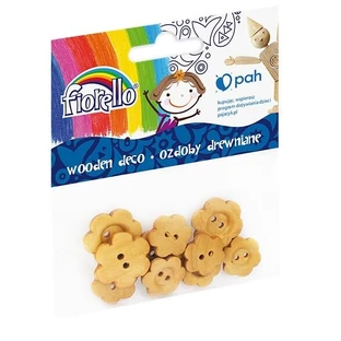 Boutons de fleurs en bois, 10 pièces