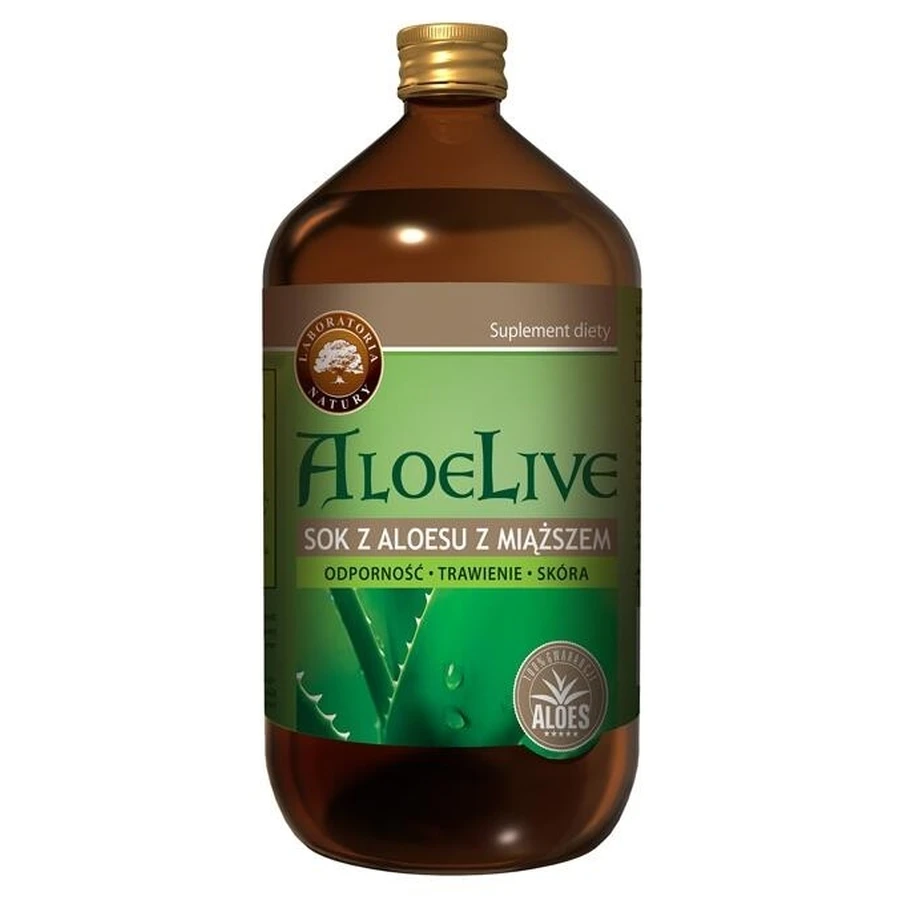 AloeLive Jugo de aloe vera con pulpa líquido 1000ml