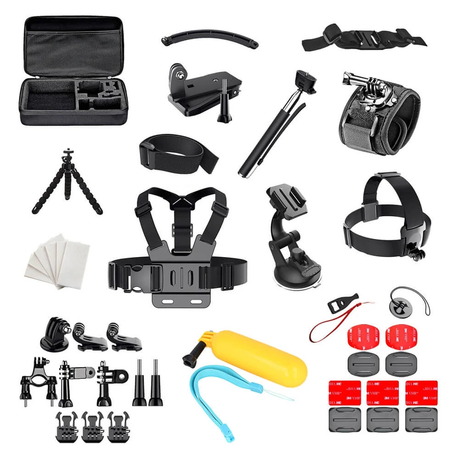 Set mit 50 in 1 Zubehörteilen für GoPro SJCAM Sportkameras