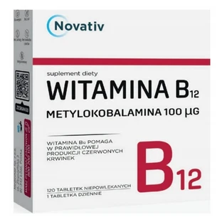 Novativ Vitamin B12 Methylcobalamin 100 mcg, 120 tablets