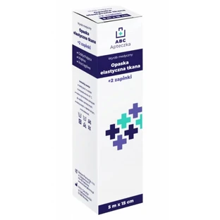 Erste-Hilfe-Kasten ABC Elastische Gewebebandage + 2 Verschlüsse 5 m x 15 cm, 1 Stück