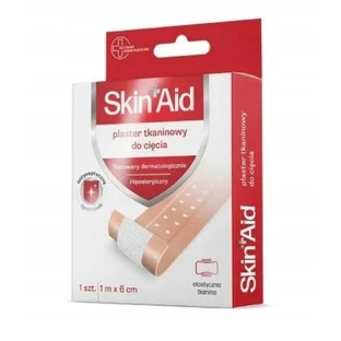 Skin Aid Esparadrapo de corte textil 1 m x 6 cm, 1 pieza
