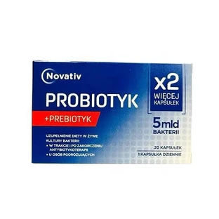 Novativ Probiotic + Prebiotic 5 billion Bacteria, 20 capsules