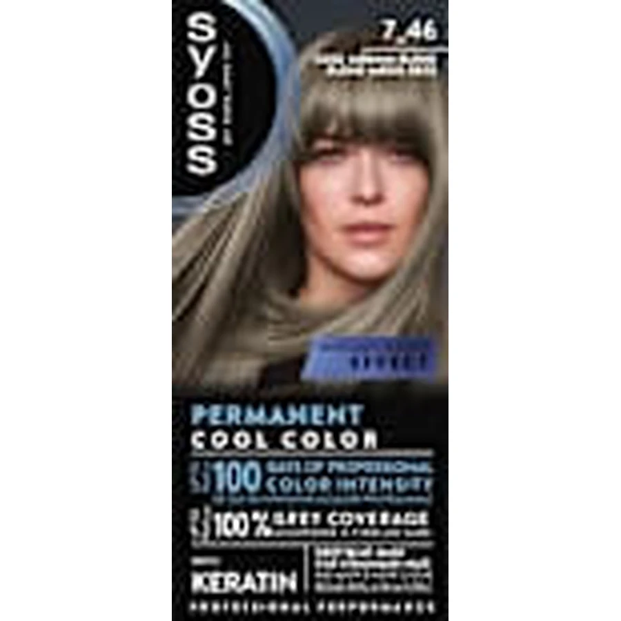 syoss permanente Haarfarbe 7-46 kühl-mittelblond, 1 Stück
