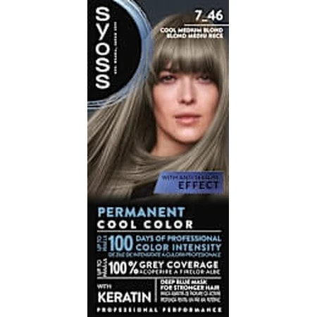 syoss permanente Haarfarbe 7-46 kühl-mittelblond, 1 Stück