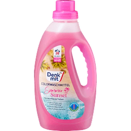 Denkmit Summer Sunset Vloeibaar Gekleurd Wasmiddel 30 wasbeurten, 1,5 l