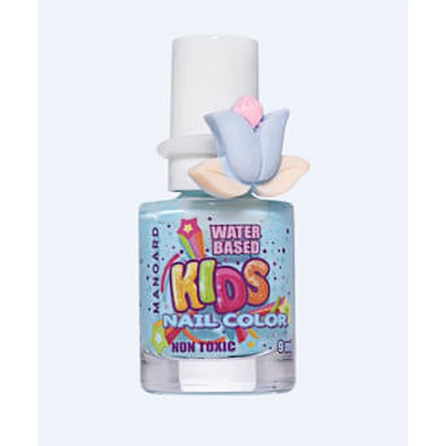 Manoard Vernis à ongles à base d'eau pour enfants, bleu, 9 ml