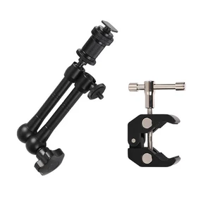 Clamp mount for camera, camcorder, microphone