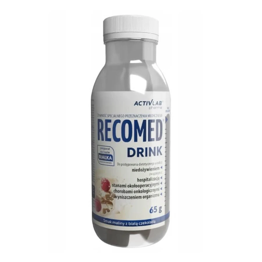 Recomed ActivLab Pharma Drink Himbeergeschmack mit weißer Schokolade, 65 g