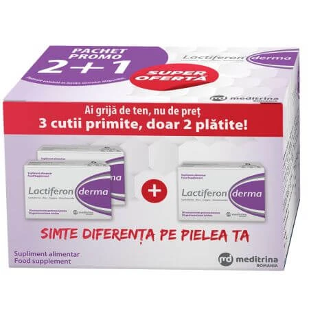 Package Lactiferon Derma, 2+1 pieces, Meditrina