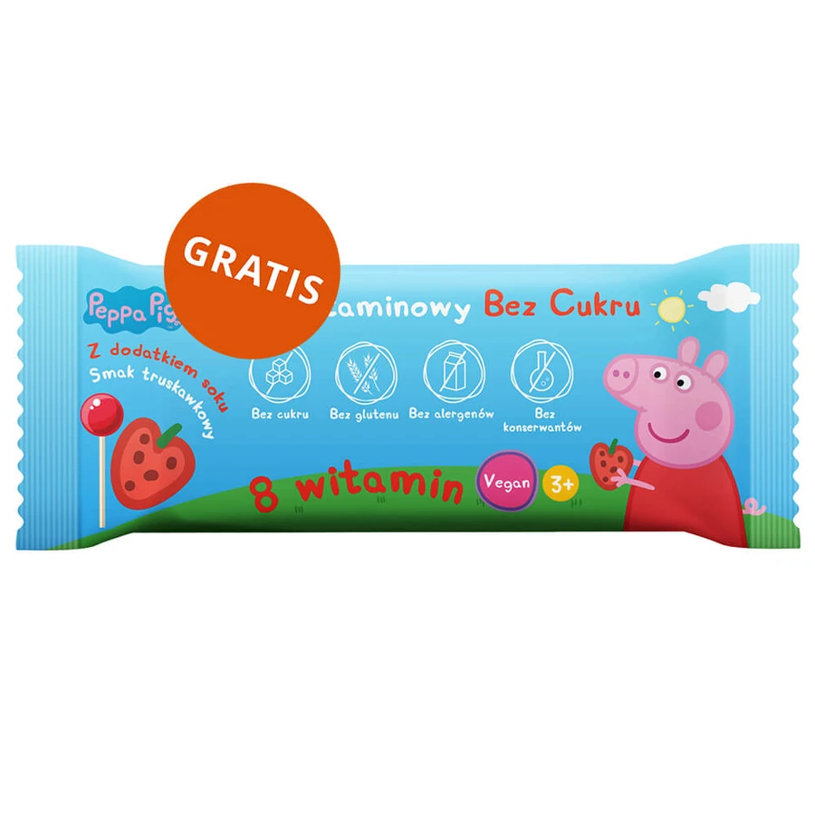 Appetite Plus Junior Peppa Pig, a partir de 3 años, 160 ml + Piruleta Peppa Pig Vitaminada sin azúcar, sabor fresa, 8 g gratis