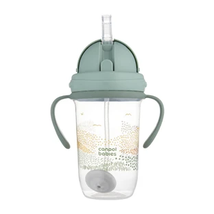 Canpol Babies, gobelet goutte à goutte avec tube et poids, Montagnes, vert, à partir de 6 mois, 270 ml, 1 pièce