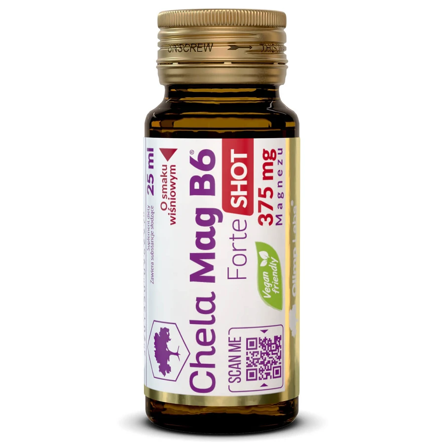 Olimp Chela-Mag B6 Forte Shot, ampullen, kersensmaak, 9 x 25 ml