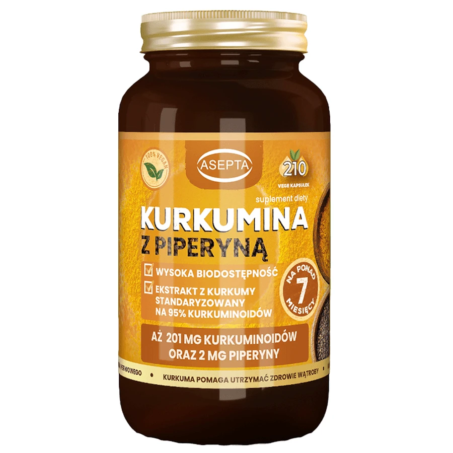 Curcumin mit Piperin, 210 Kapseln