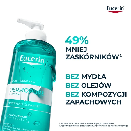 Eucerin DermoPure Clinical, reinigingsgel voor gezicht en lichaam, 400 ml