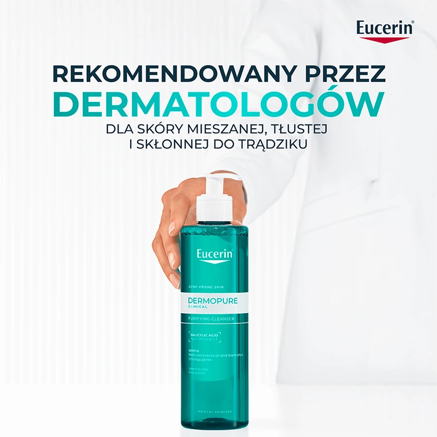 Eucerin DermoPure Clinical, reinigingsgel voor gezicht en lichaam, 400 ml