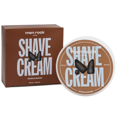 Men Rock Shave Cream, shaving cream, sandalwood, 100 g