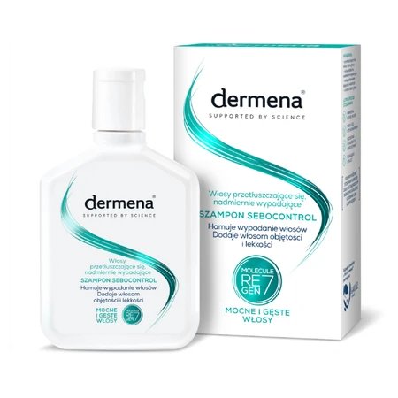 Dermena Hair Care set, hair strengthening conditioner, 200 ml + shampoo for oily hair, 200 ml + hair regrowth stimulating serum, 50 ml free of charge