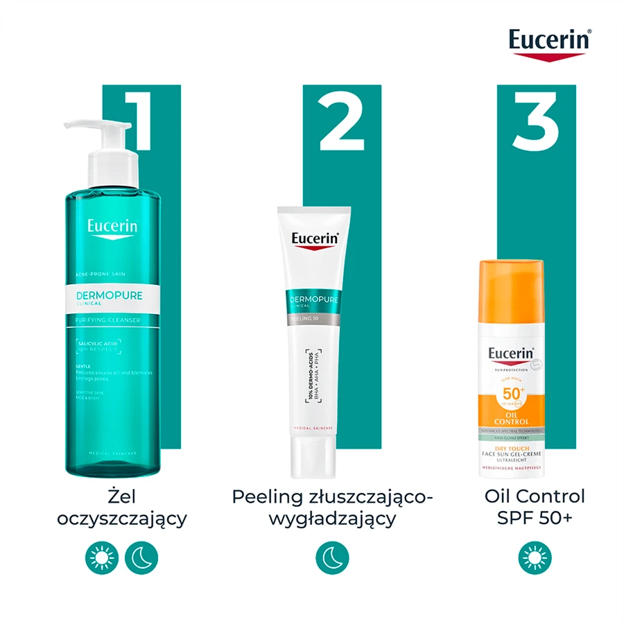 Eucerin DermoPure Clinical Peeling 10, peelende und glättende Behandlung für zu Akne neigende Haut, 40 ml