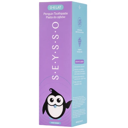 Seysso Kids Penguin, pasta dentífrica infantil con flúor, 0-6 años, 75 ml ENVASE CONTAMINADO