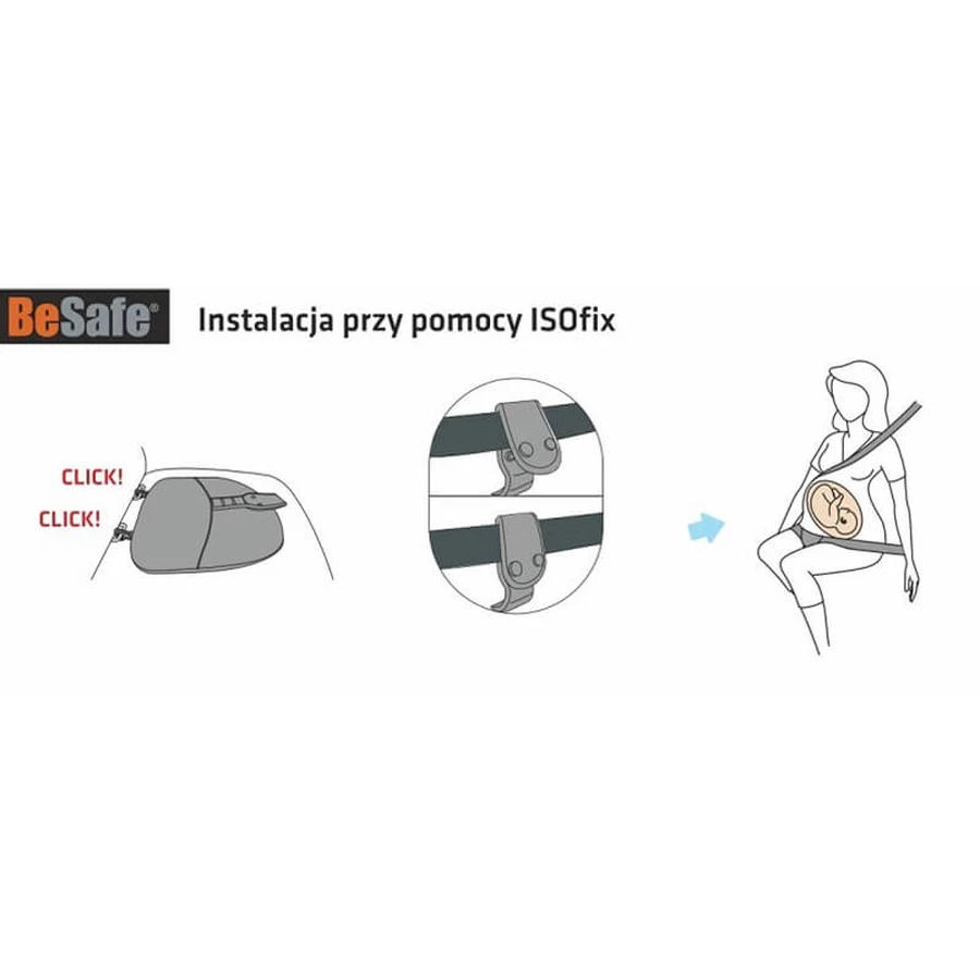 BeSafe, adaptateur iZi fix pour ceintures de sécurité pour femmes enceintes, 1 pc