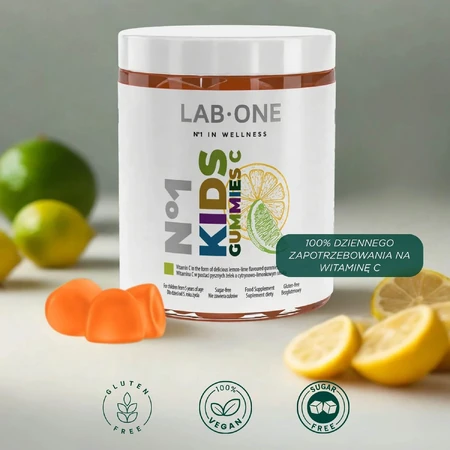 Lab One No 1 KidsGummies C, Geleebonbons, Zitronen-Limetten-Geschmack, 60 Stück