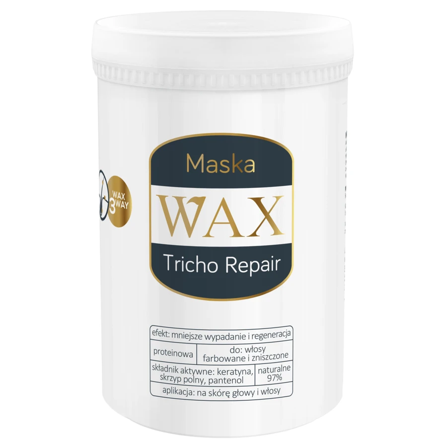 WAX Tricho Repair, mascarilla para cabello y cuero cabelludo, regeneradora y anticaída, 480ml