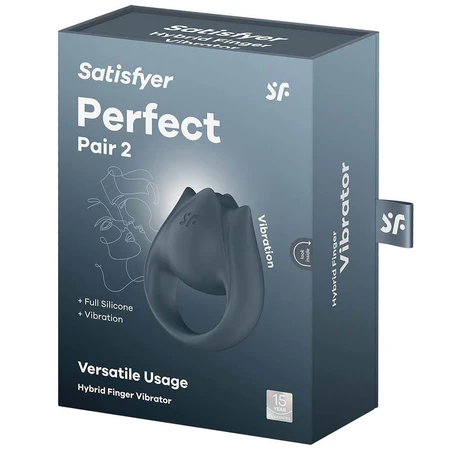 Satisfyer Perfect Pair 2, anneau vibrant pour couples, gris