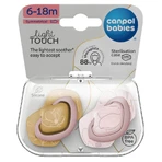 Canpol Babies, chupete, silicona, simétrico, Oro, rosa, 6-18 meses, 2 piezas