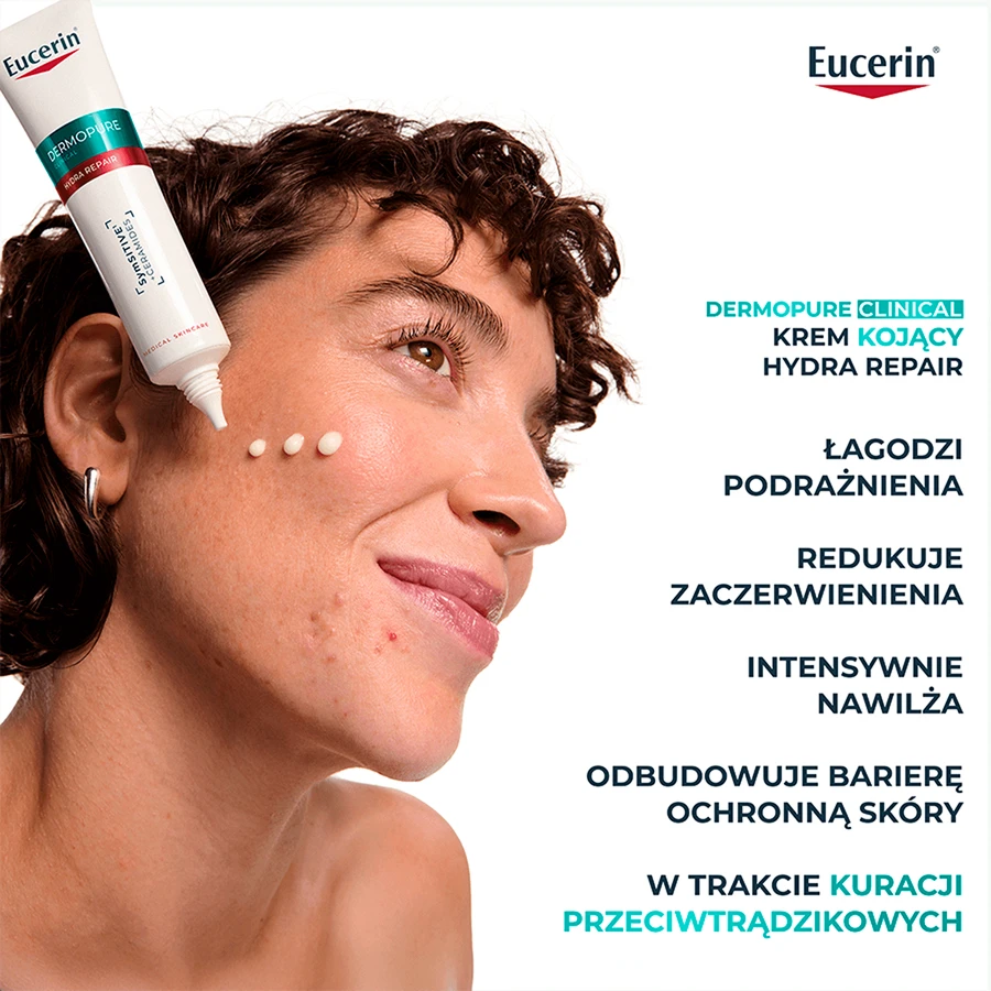 Eucerin DermoPure Clinical Hydra Repair, verzachtende crème voor de acnegevoelige huid, 40 ml