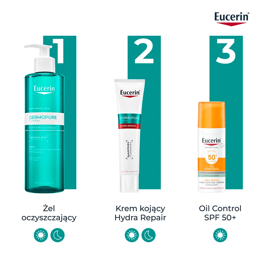 Eucerin DermoPure Clinical Hydra Repair, verzachtende crème voor de acnegevoelige huid, 40 ml