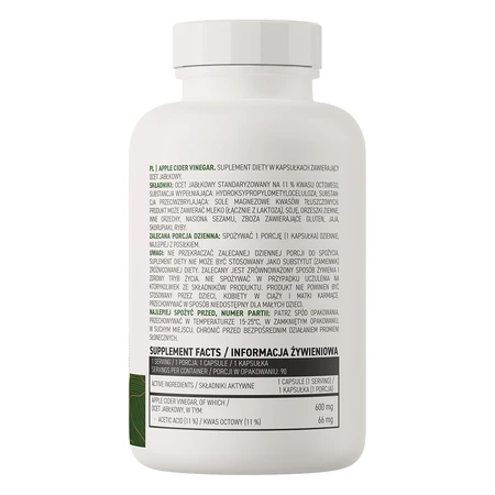 OstroVit Apple Cider Vinegar VEGE, apple cider vinegar, 90 capsules