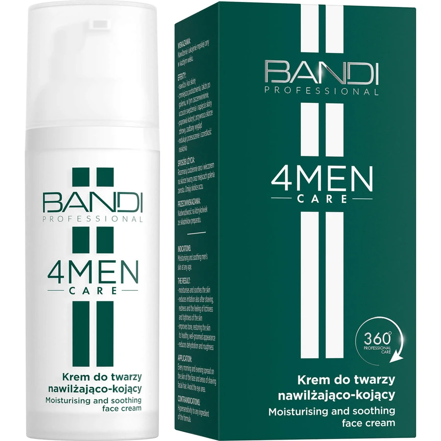 Bandi 4Men Care, Gesichtscreme, feuchtigkeitsspendend und beruhigend, für Männer, 50 ml
