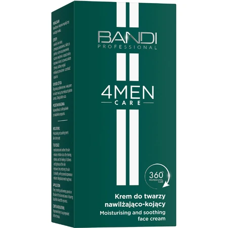 Bandi 4Men Care, Gesichtscreme, feuchtigkeitsspendend und beruhigend, für Männer, 50 ml