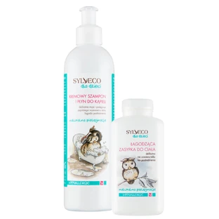 Sylveco baby set, cream shampoo and bath lotion, from birth, 300 ml + soothing body powder, 100 g