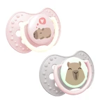Lovi, pacifier, 0-6 months, silicone, dynamic, CapiChill, girl, 2 pieces
