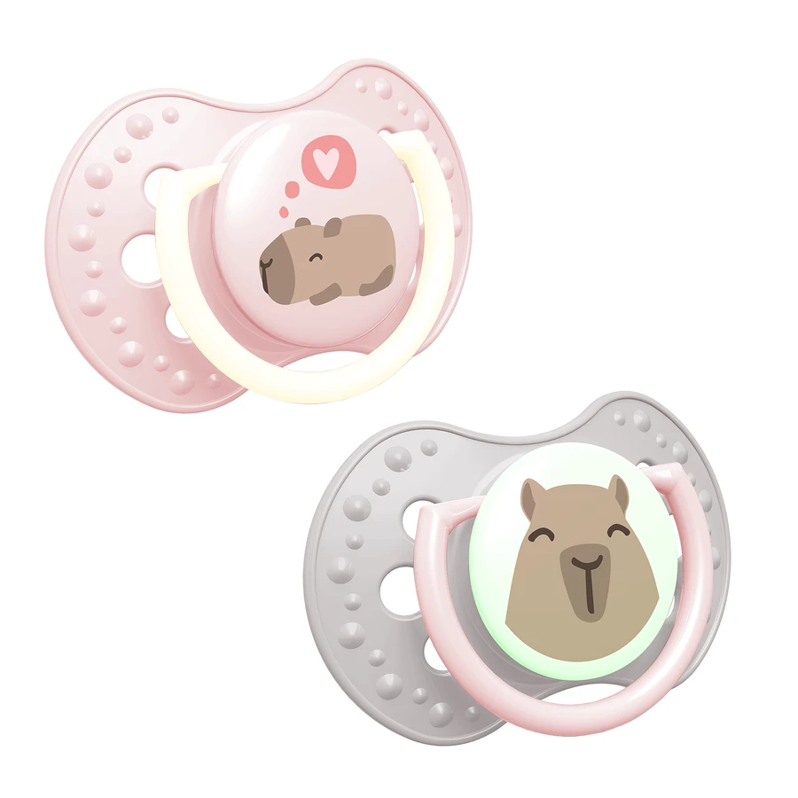 Lovi, pacifier, 0-6 months, silicone, dynamic, CapiChill, girl, 2 pieces