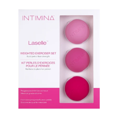Intimina Laselle, pelvic floor muscle training weight set, 3 pieces
