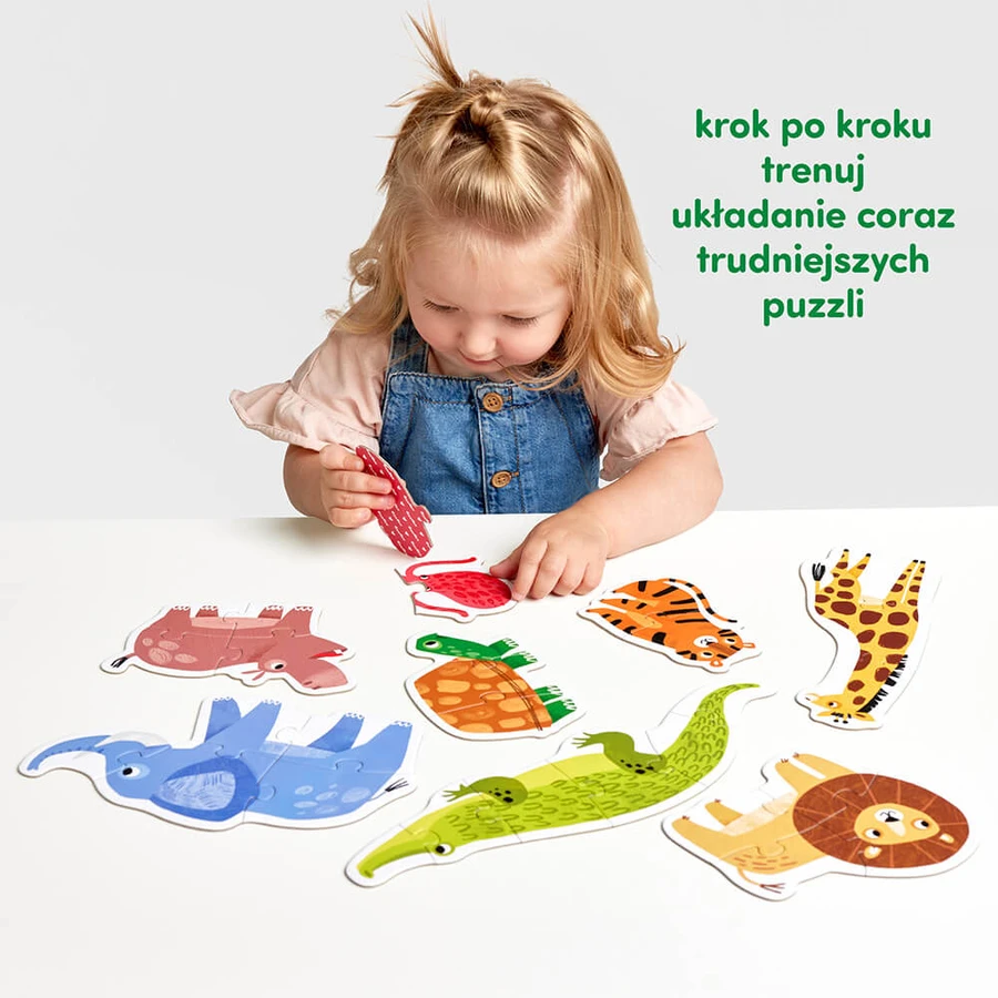 CzuCzu Wild Animals, progressive puzzles for children, from 2 years old, 29 elements