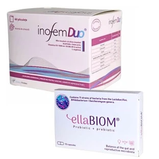 Paket Inofem Duo 60 Beutel + EllaBiom Probiotic + Prebiotic 10 Kapseln, Establo Pharma