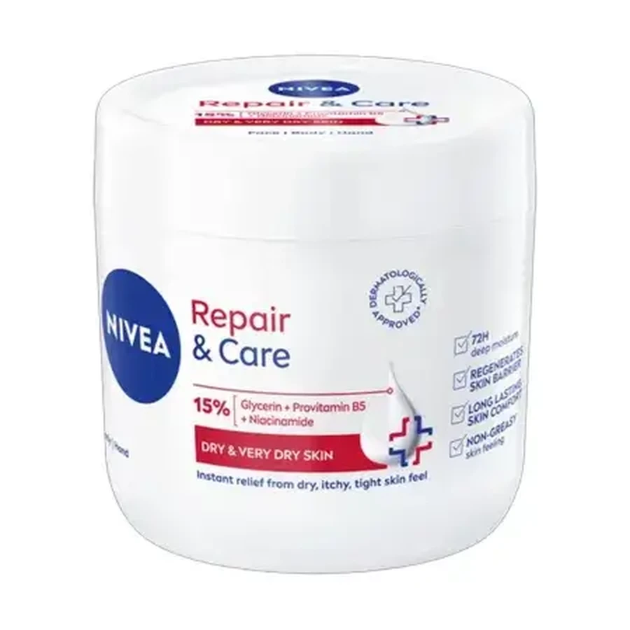 Gezichts-, lichaams- en handcrème 15% Herstellend & Verzorgend, 400 ml, Nivea