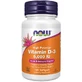 Vitamina D3, 5000 IU, 120 gelule moi, Now Foods